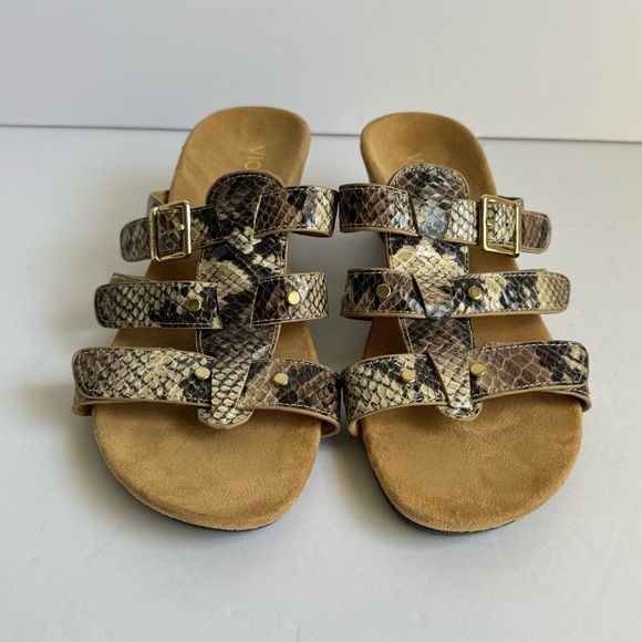 Vionic Radiant Sandals Snakeskin Print Wedges Comfort Shoes Like New Womens 7 - Picture 3 of 10